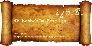 Ábrahám Bettina névjegykártya